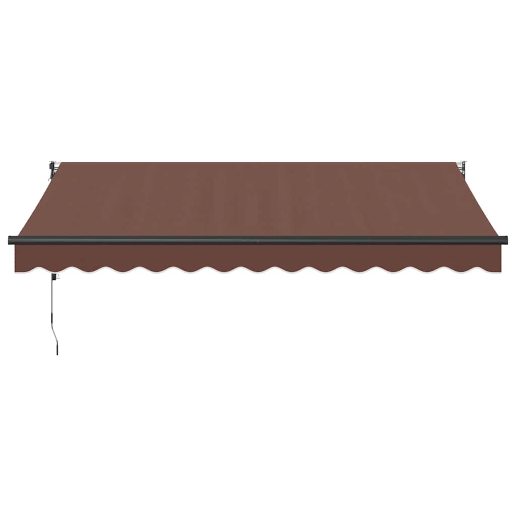 Automatisk uttrekkbar markise brun 350x250 cm