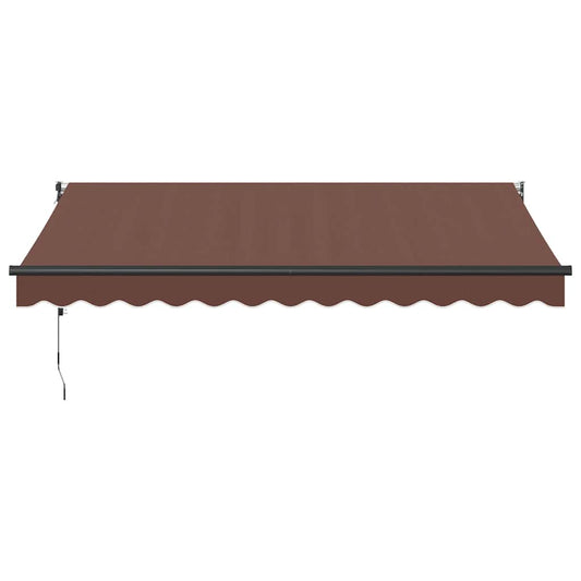 Automatisk uttrekkbar markise brun 350x250 cm