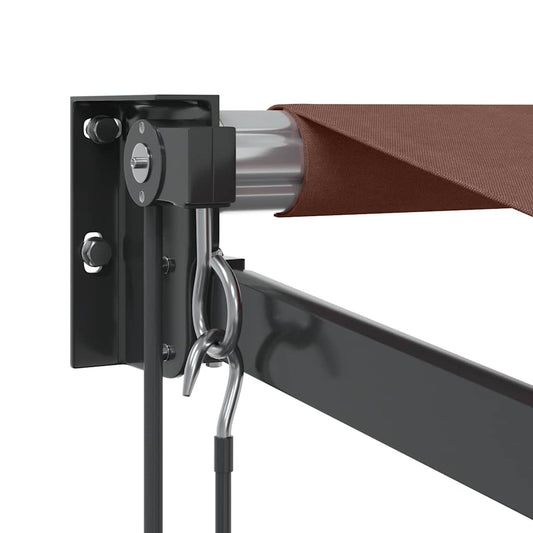 Automatisk uttrekkbar markise brun 350x250 cm