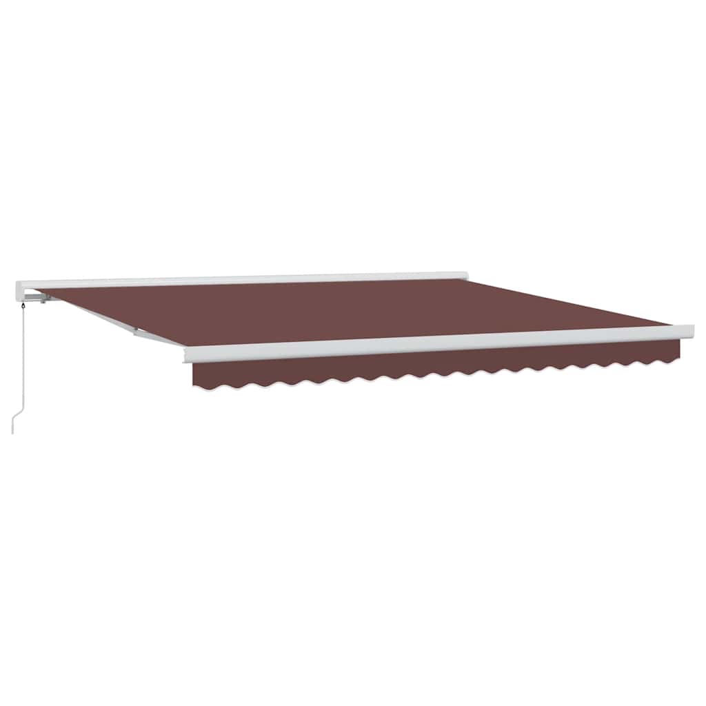 Manuell uttrekkbar markise brun 400x300 cm