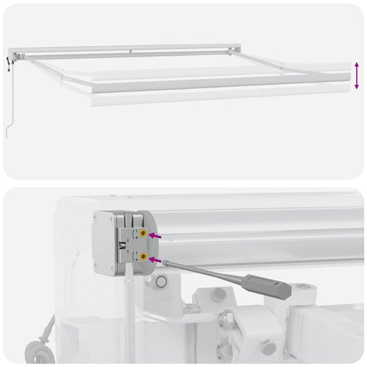 Automatisk uttrekkbar markise burgunder 300x250 cm