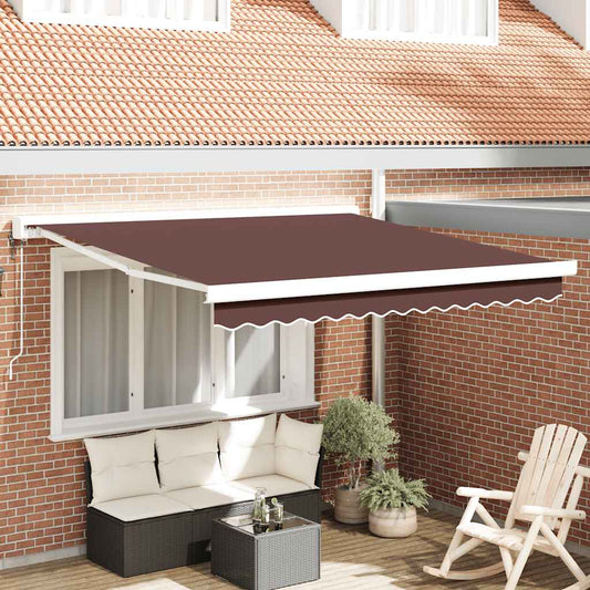 Automatisk uttrekkbar markise burgunder 300x250 cm