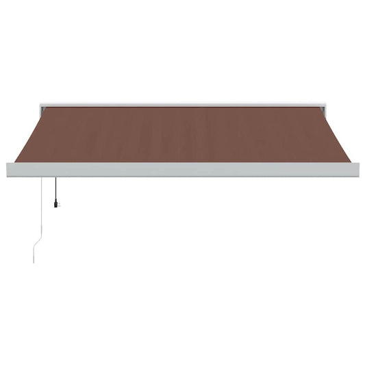 Automatisk uttrekkbar markise brun 350x250 cm