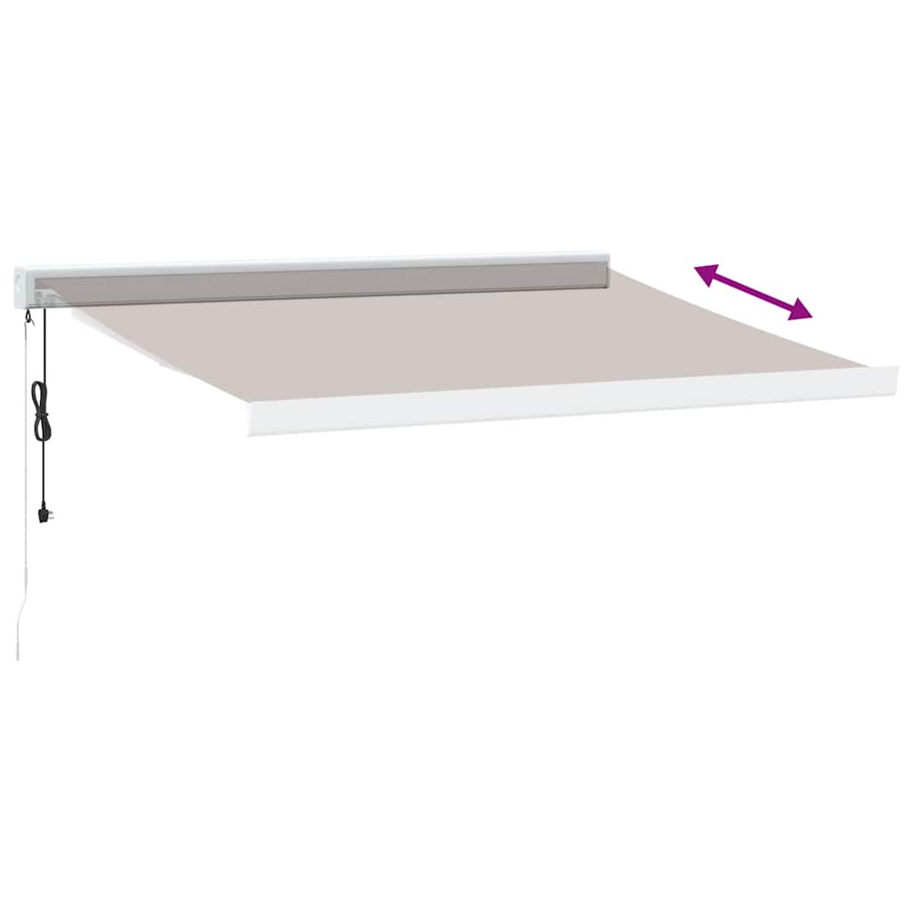 Automatisk uttrekkbar markise brun 350x250 cm
