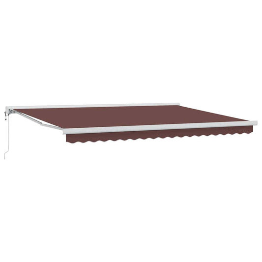 Automatisk uttrekkbar markise brun 450x300 cm