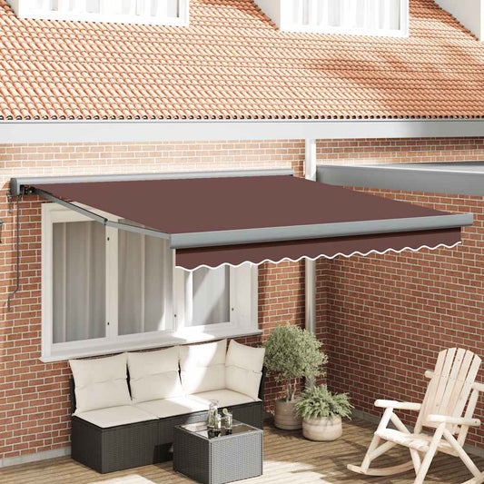 Automatisk uttrekkbar markise burgunder 300x250 cm