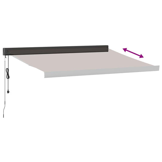 Automatisk uttrekkbar markise brun 350x250 cm
