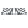Manuell uttrekkbar markise med LED antrasitt og hvit 300x250 cm