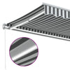 Manuell uttrekkbar markise med LED antrasitt og hvit 300x250 cm