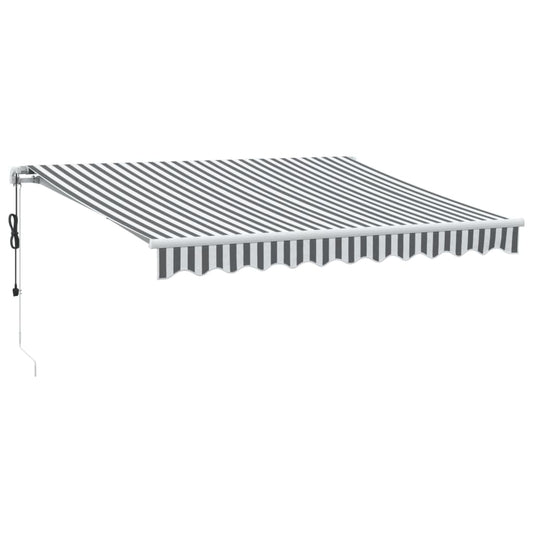 Automatisk uttrekkbart markise antrasitt og hvit 300x250 cm
