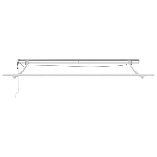 Automatisk uttrekkbar markise LED antrasitt og hvit 300x250 cm
