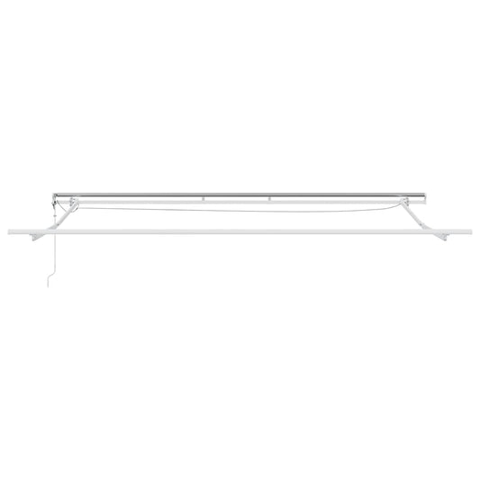 Automatisk uttrekkbar markise LED antrasitt og hvit 450x300 cm