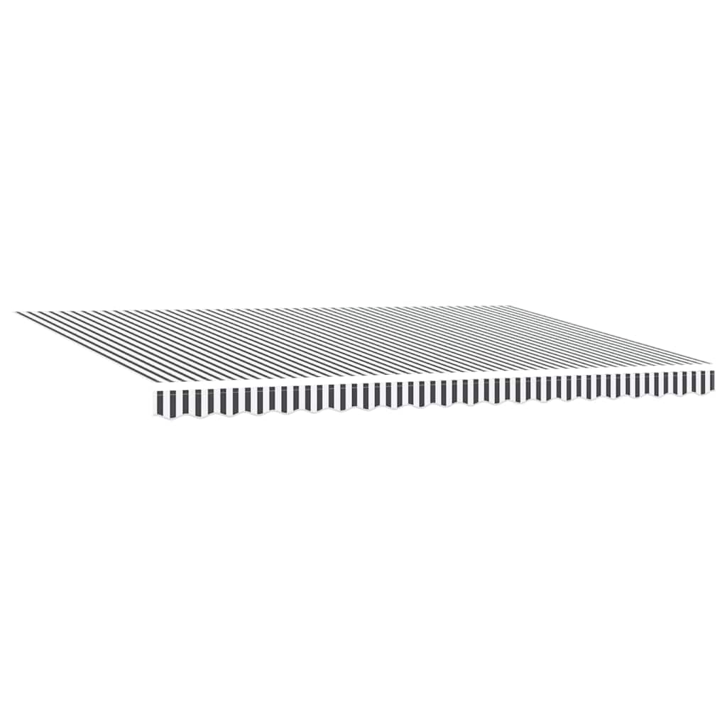 Manuell uttrekkbar markise med LED antrasitt og hvit 500x300 cm