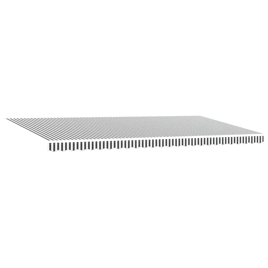 Manuell uttrekkbar markise med LED antrasitt og hvit 600x300 cm vidaXL