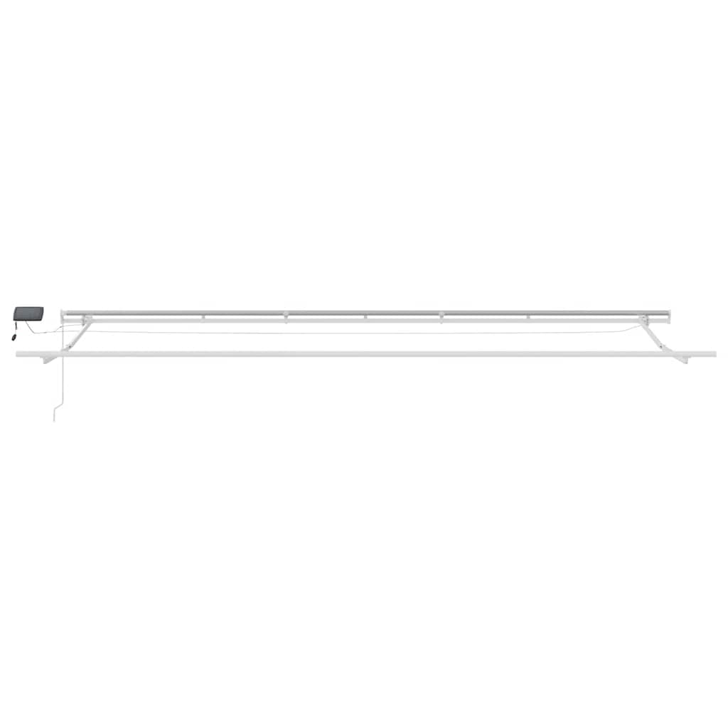 Manuell uttrekkbar markise med LED antrasitt og hvit 600x300 cm vidaXL