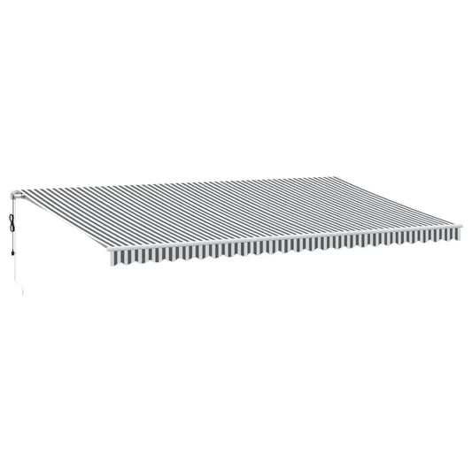 Automatisk uttrekkbar markise LED antrasitt og hvit 600x300 cm vidaXL