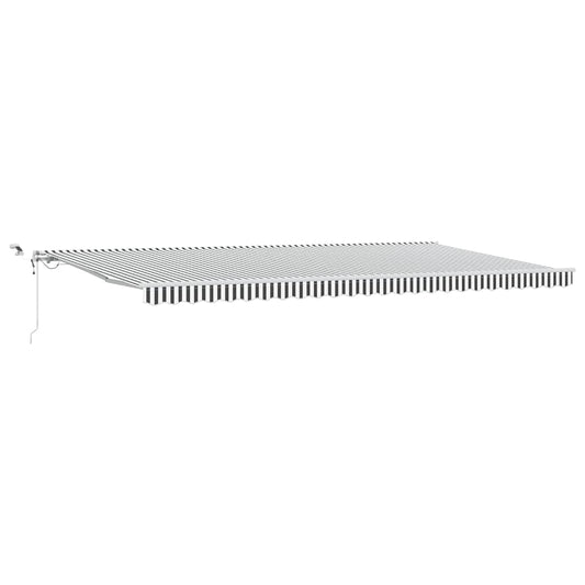 Automatisk uttrekkbar markise LED antrasitt og hvit 600x300 cm vidaXL