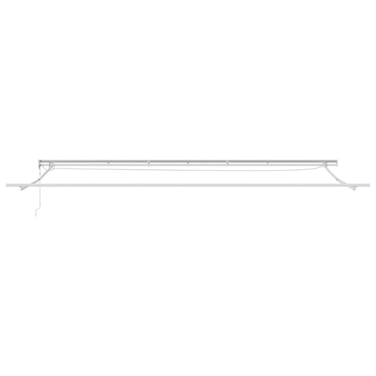 Automatisk uttrekkbar markise LED antrasitt og hvit 600x300 cm vidaXL