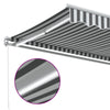 Manuell uttrekkbar markise med LED antrasitt og hvit 400x350 cm