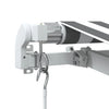 Manuell uttrekkbar markise med LED antrasitt og hvit 400x350 cm