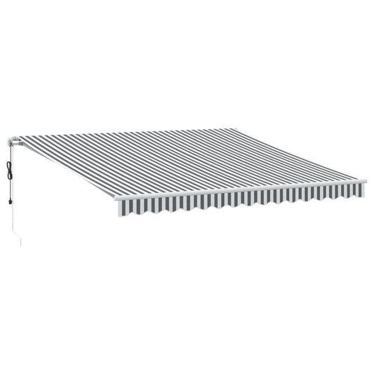 Automatisk uttrekkbar markise LED antrasitt og hvit 400x350 cm vidaXL