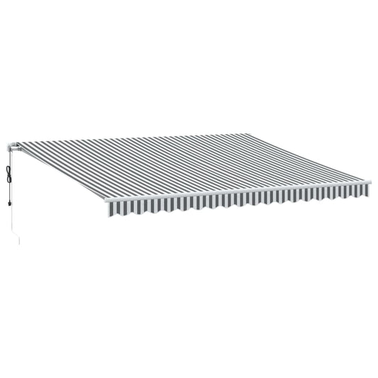 Automatisk uttrekkbart markise antrasitt og hvit 450x350 cm vidaXL