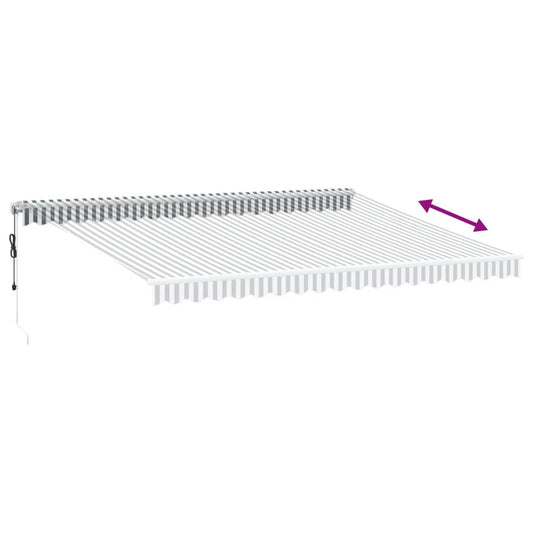 Automatisk uttrekkbart markise antrasitt og hvit 450x350 cm vidaXL