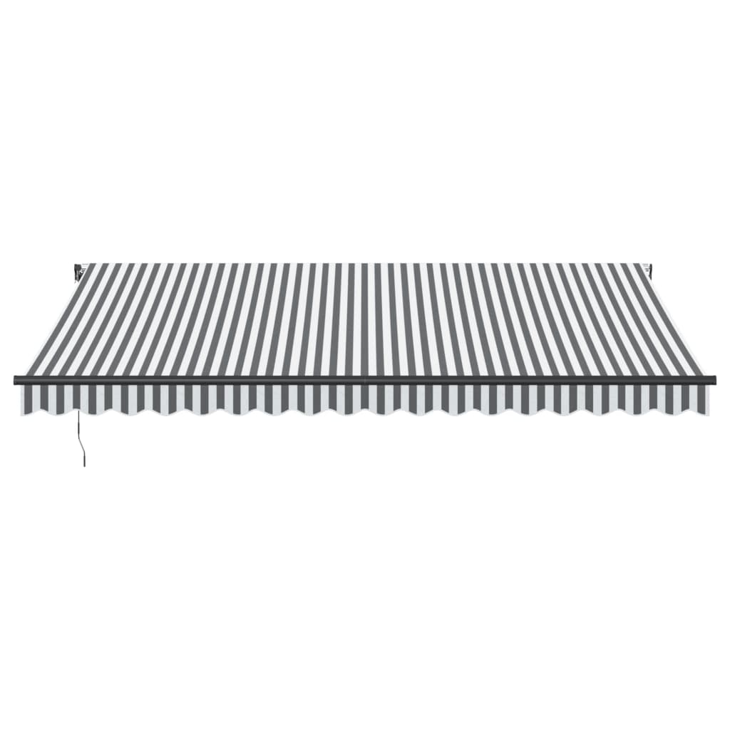 Automatisk uttrekkbart markise antrasitt og hvit 450x350 cm vidaXL
