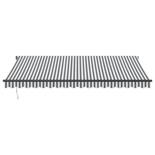Automatisk uttrekkbart markise antrasitt og hvit 450x350 cm vidaXL