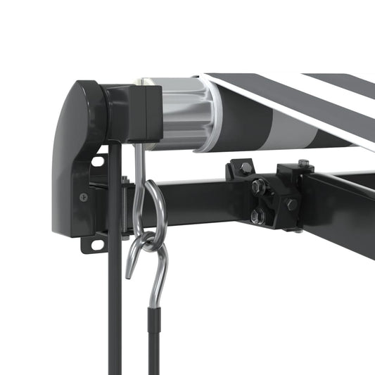 Automatisk uttrekkbart markise antrasitt og hvit 450x350 cm vidaXL