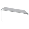 Manuell uttrekkbar markise antrasitt og hvit 400x300 cm