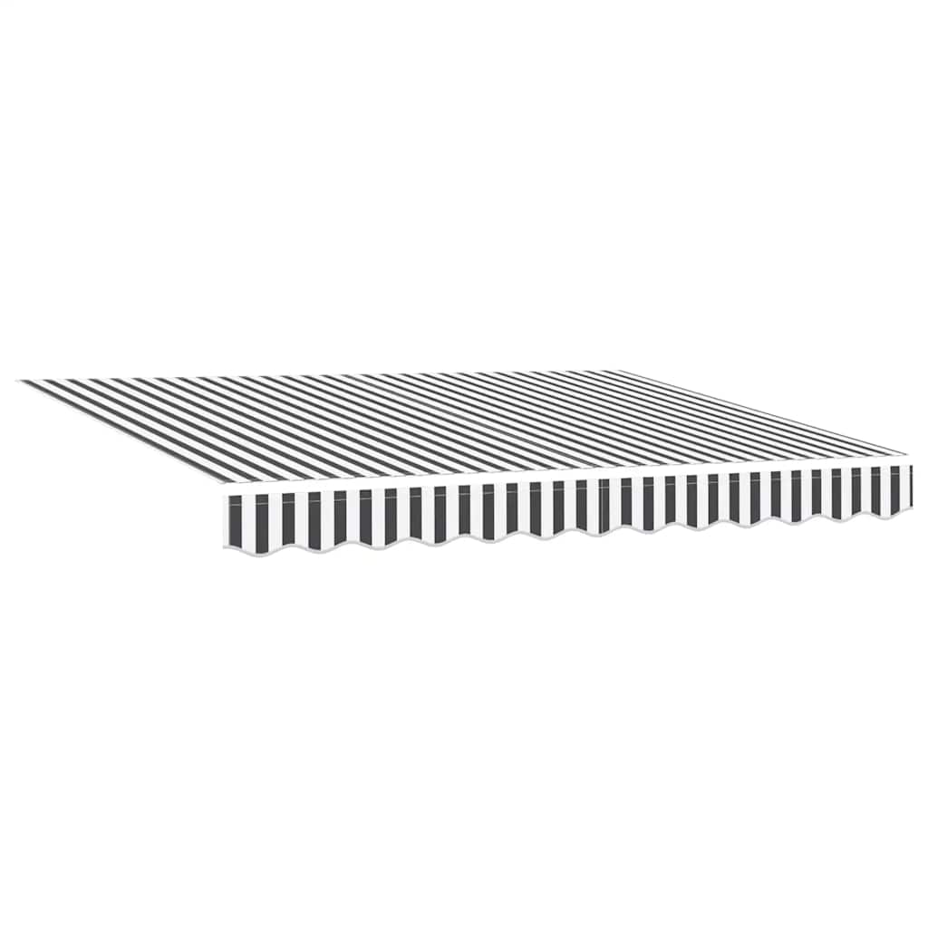 Manuell uttrekkbar markise antrasitt og hvit 300x250 cm vidaXL