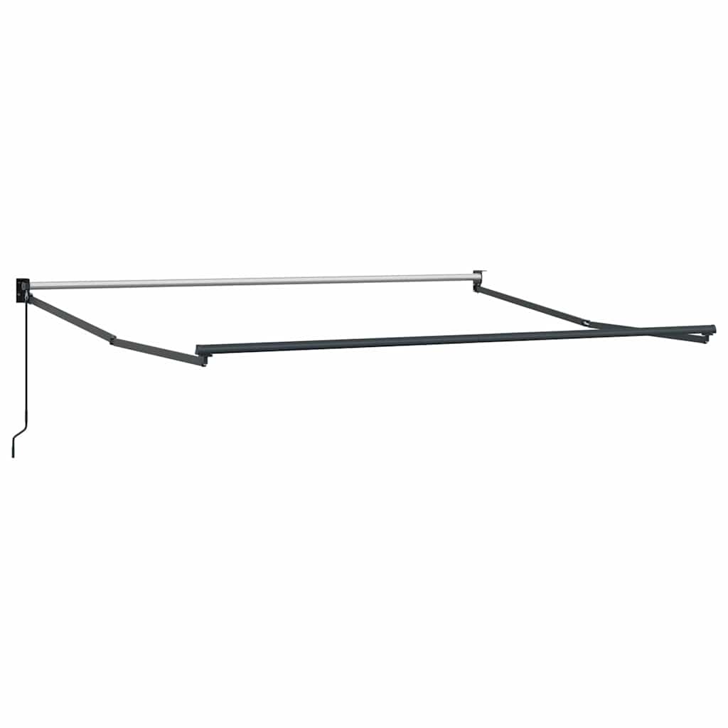 Uttrekkbar markise antrasitt og hvit 3x2,5 m stoff og aluminium