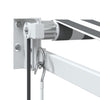 Uttrekkbar markise antrasitt og hvit 3,5x2,5 m stoff aluminium