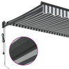 Uttrekkbar markise antrasitt og hvit 3,5x2,5 m stoff aluminium