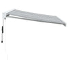 Uttrekkbar markise antrasitt og hvit 3,5x2,5 m stoff aluminium