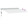 Uttrekkbar markise antrasitt og hvit 3,5x2,5 m stoff aluminium