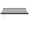Uttrekkbar markise antrasitt og hvit 3,5x2,5 m stoff aluminium