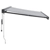 Uttrekkbar markise antrasitt og hvit 3,5x2,5 m stoff aluminium