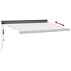 Uttrekkbar markise antrasitt og hvit 3,5x2,5 m stoff aluminium