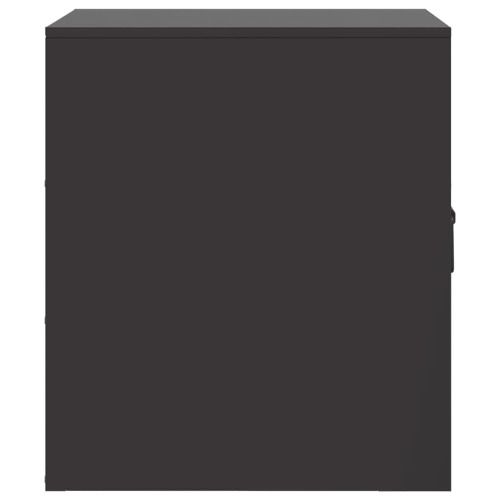 Nattbord 2 stk svart 34,5x39x44 cm stål