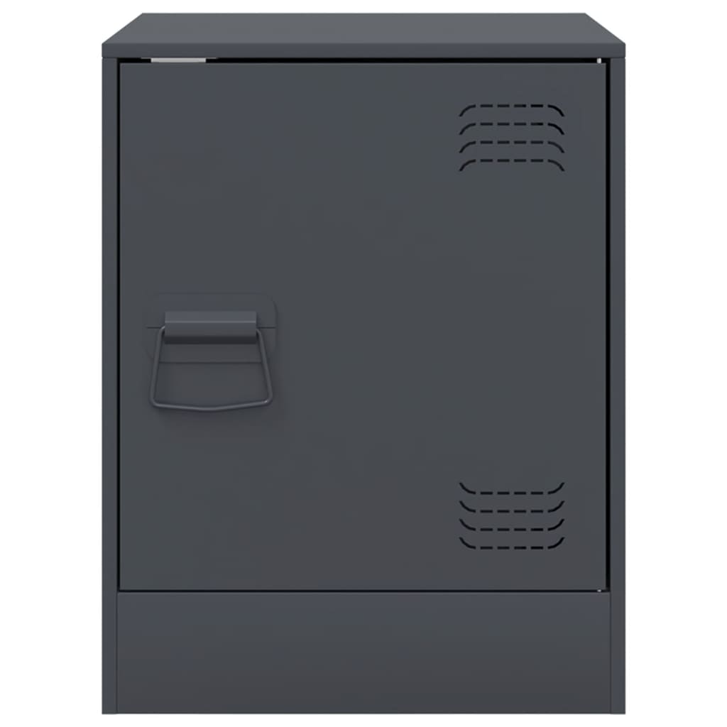 Nattbord 2 stk antrasitt 34,5x39x44 cm stål