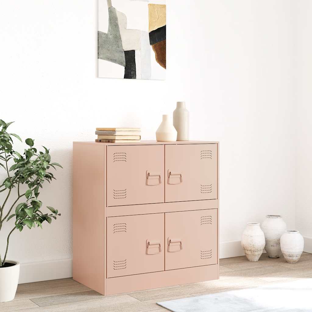 Skjenk rosa 67x39x73 cm stål