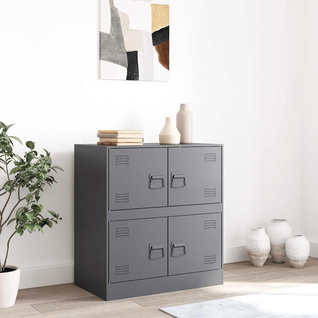Skjenk antrasitt 67x39x73 cm stål