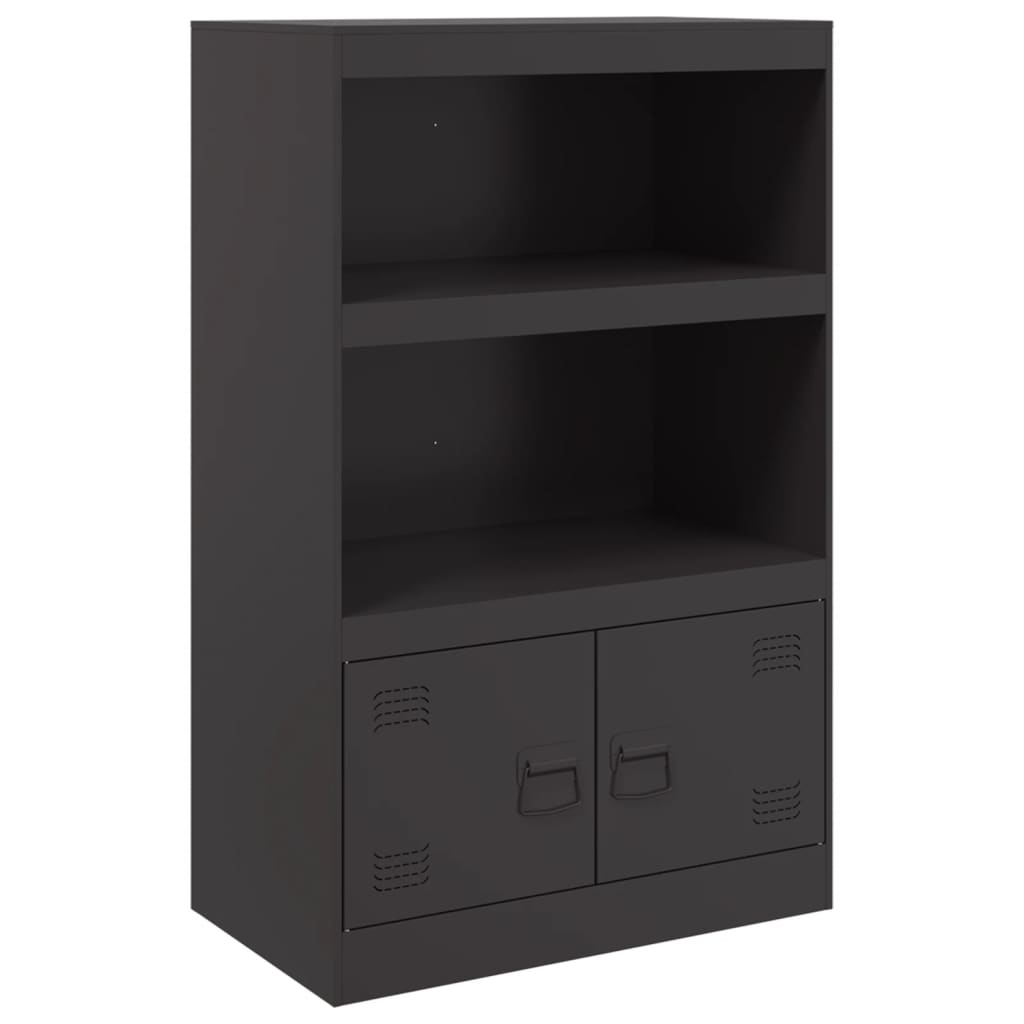 Skjenk svart 67x39x107 cm stål