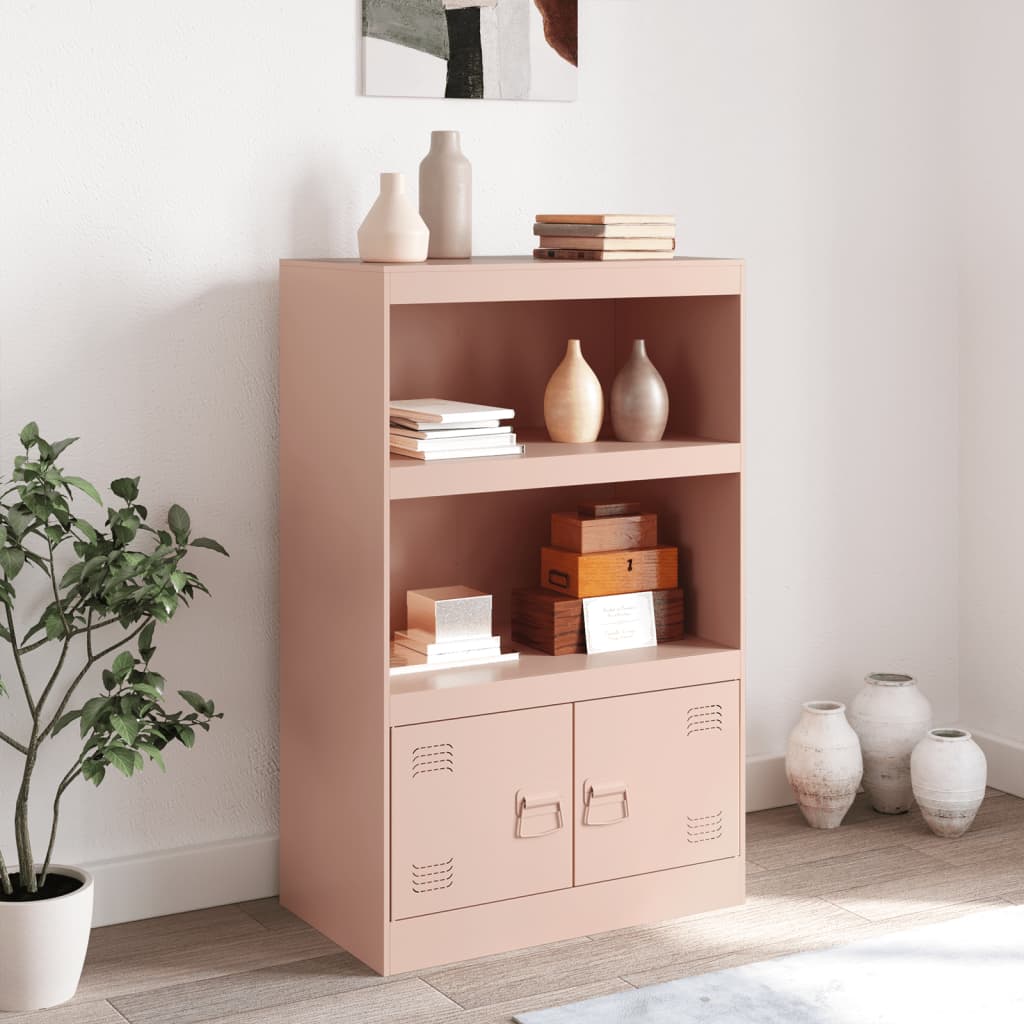 Skjenk rosa 67x39x107 cm stål