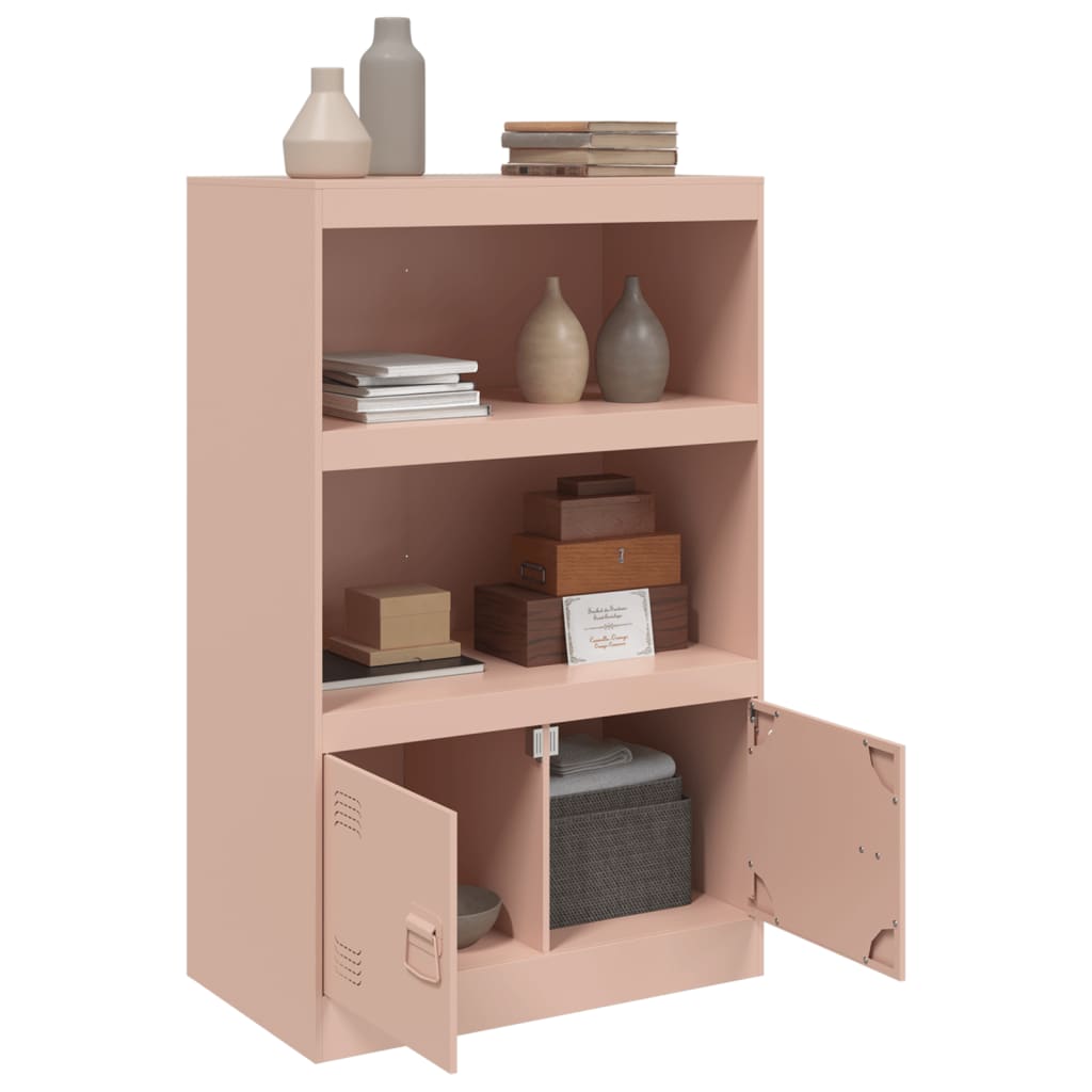 Skjenk rosa 67x39x107 cm stål