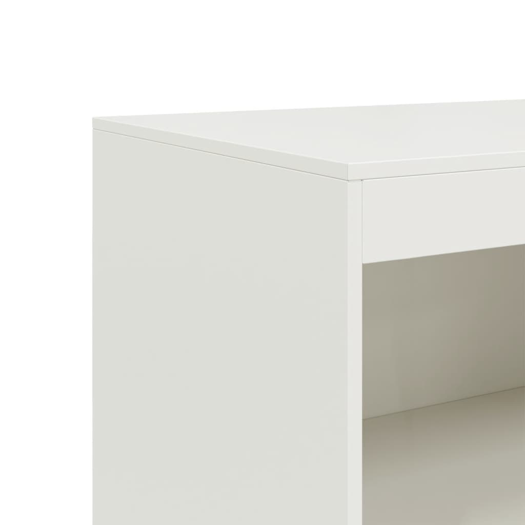 Skjenk hvit 67x39x107 cm stål