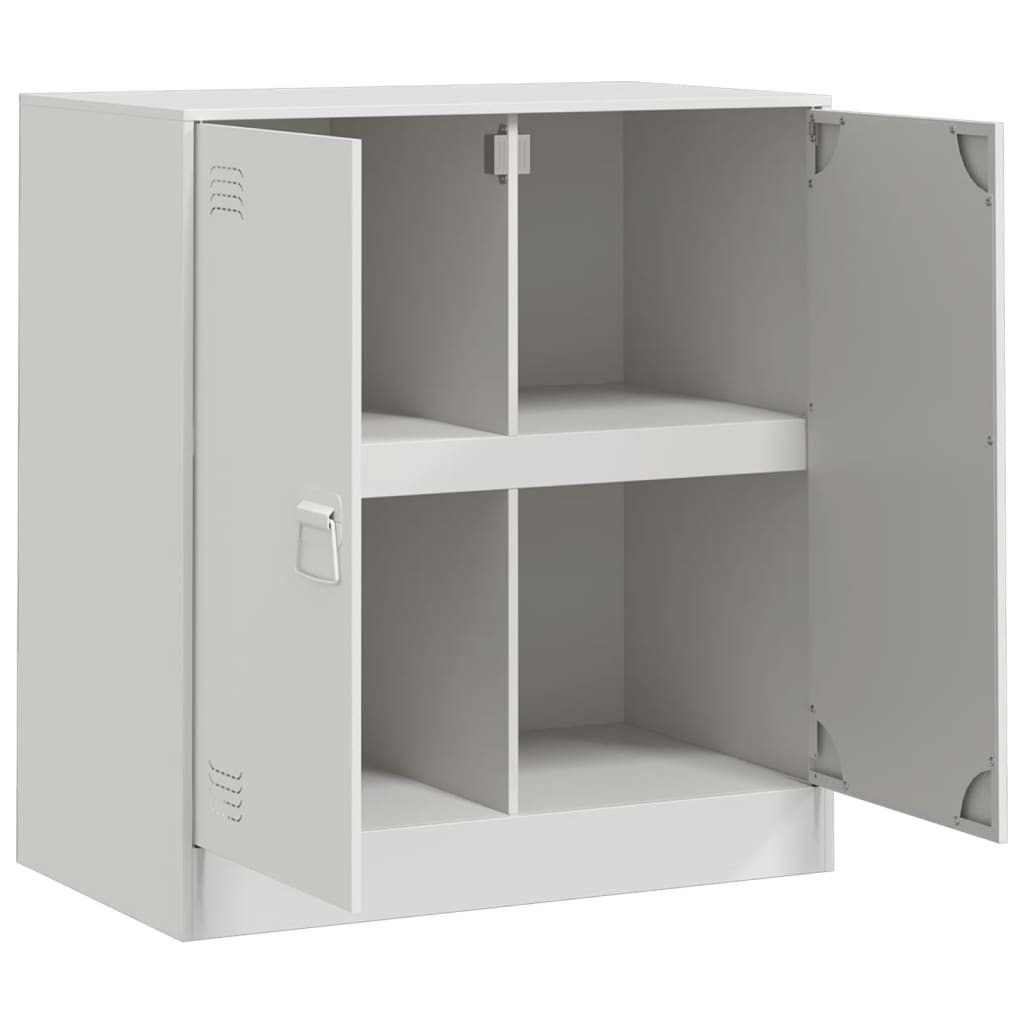 Skjenk hvit 67x39x73 cm stål