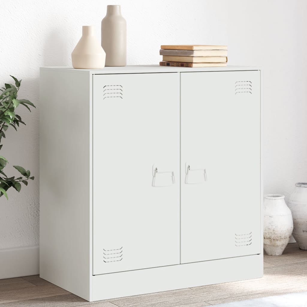 Skjenk hvit 67x39x73 cm stål